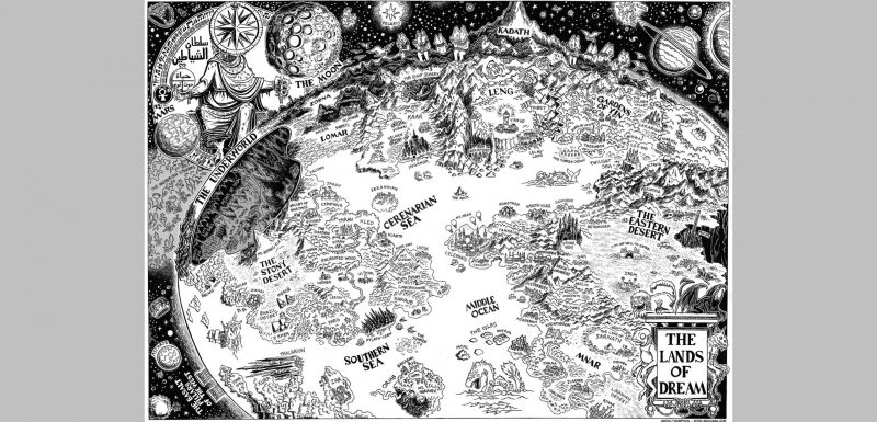 Map of H.P. Lovecraft's Dreamlands